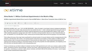 Xtime Books 1.1 Million Confirmed Appointments in the Month of May