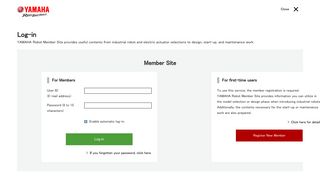 Log-in | YAMAHA MOTOR