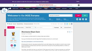 Morrisons Share Save - MoneySavingExpert.com Forums