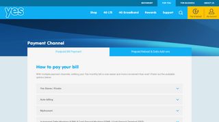 Payment Channels - Yes | Always 4G LTE