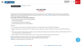 YES SECURE: One Time Password (OTP) through YES ... - Yes Bank