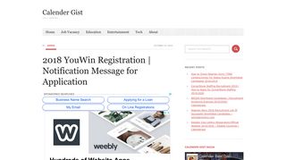 2018 YouWin Registration | Notification Message for Application ...