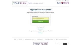 Register - Your Plan