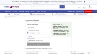 Sign in to your account - Currys