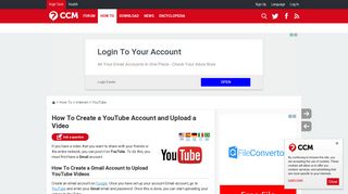 How To Create a YouTube Account and Upload a Video - Ccm.net