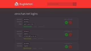 zerochan.net passwords - BugMeNot