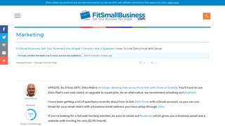 How To Link Zoho Email With Gmail · Fit Small Business