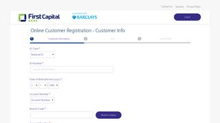 Online Customer Registration - Customer Info - Barclays Internet ...