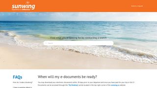 When will my e-documents be ready? – Sunwing Vacations