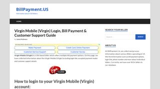 Virgin Mobile (Virgin) - www.virginmobileusa.com | Bill Payment ...