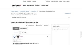 Free Verizon WiFi HotSpots Now On-Line - Verizon Fios Community ...