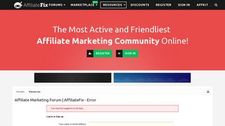 WWWPromoter | Affiliate Marketing Forum | AffiliateFix