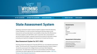 State Assessment System | Wyoming Department of Education