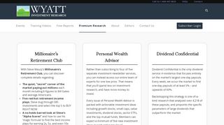 Premium Research - Wyatt Investment Research