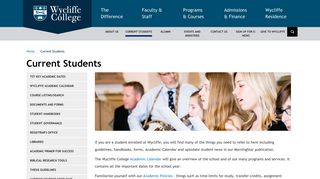 Current Students | Wycliffe College