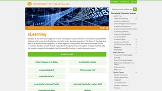 eLearning - The University of Texas at Dallas