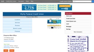 WyHy Federal Credit Union - Cheyenne, WY - Credit Unions Online