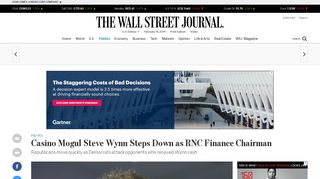 Casino Mogul Steve Wynn Steps Down as RNC Finance Chairman ...