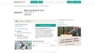 Wyoming Bank & Trust - 2 Locations, Hours, Phone Numbers …