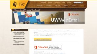 University of Wyoming Web Email