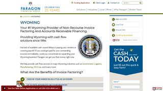 Wyoming Non-Recourse Invoice Factoring | Paragon Financial