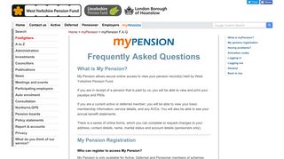 MyPension | F.A.Qs - West Yorkshire Pension Fund