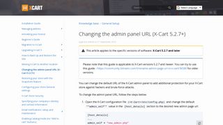 Changing the admin panel URL (X-Cart 5.2.7+) - X-Cart 5 ...