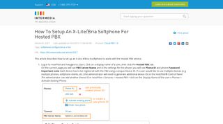 How To Setup An X-Lite/Bria Softphone For Hosted PBX - Intermedia ...