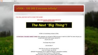 x100k - 100 000 $ income infinity!