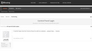 Control Panel Login | x10Hosting: Free Hosting Community