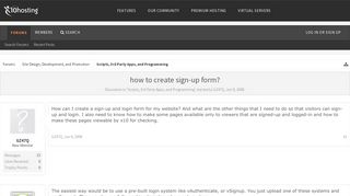 how to create sign-up form? | x10Hosting: Free Hosting Community
