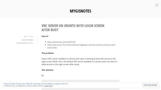 VNC server on Ubuntu with login screen after boot – mygisnotes