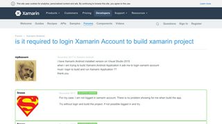 is it required to login Xamarin Account to build xamarin project ...