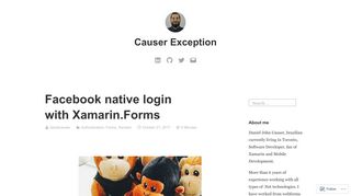 Facebook native login with Xamarin.Forms – Causer Exception