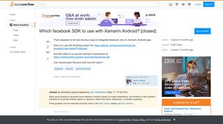 Which facebook SDK to use with Xamarin.Android? - Stack Overflow