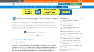 Facebook Native Login With Xamarin.Forms - C# Corner