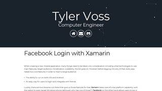 Facebook Login with Xamarin - Tyler Voss