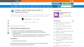 Design Login Page Using XAML In Xamarin.Forms - C# Corner