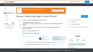How can I create a login page in Xamarin.Forms? - Stack Overflow