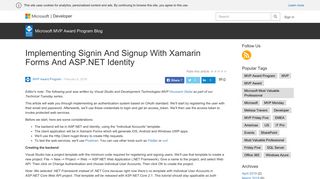 Implementing Signin And Signup With Xamarin Forms And ASP.NET ...