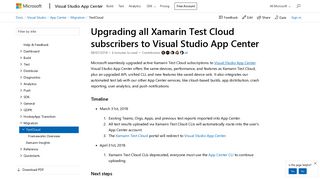 Test Cloud Migration Guide - Visual Studio App Center | Microsoft Docs