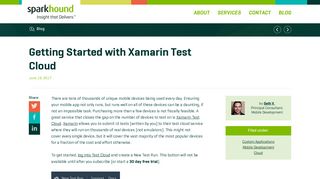 Getting Started with Xamarin Test Cloud | Sparkhound