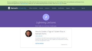 Lightning Lectures | Xamarin University