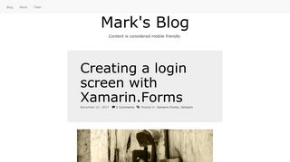 Creating a login screen with Xamarin.Forms - Mark's Blog