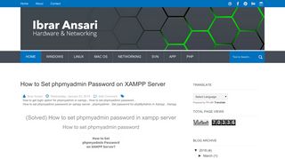 How to Set phpmyadmin Password on XAMPP Server | COMPUTER ...
