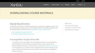 Downloading Course Materials | XanEdu