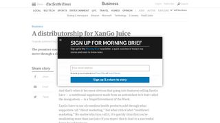 A distributorship for XanGo Juice | The Seattle Times
