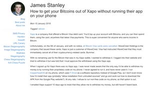 James Stanley - How to get your Bitcoins out of Xapo without running ...