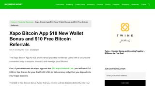 Xapo Bitcoin App $10 New Wallet Bonus and $10 Free Bitcoin Referrals