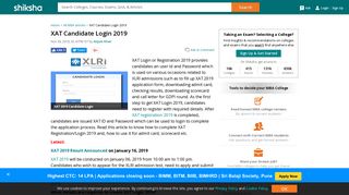 XAT Login 2019 – Registration, Admit card, Results - Shiksha.com